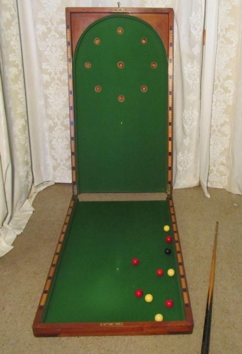 fig 1. A Large Victorian Table Top Bagatelle Game