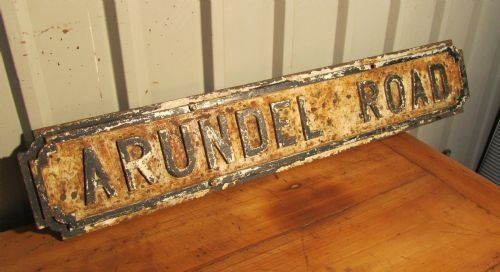 Arundel Road Victorian Street Sign