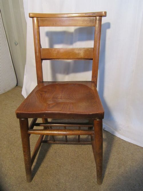 fig 1. Victorian Beech and Elm Chapel Chair