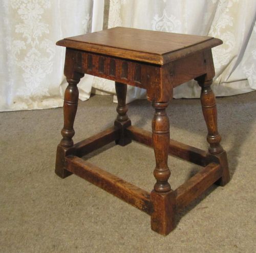 An Oak Joint Coffin Stool