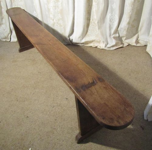 fig 1. A Heavy Old French Elm Farmhouse Kitchen Bench