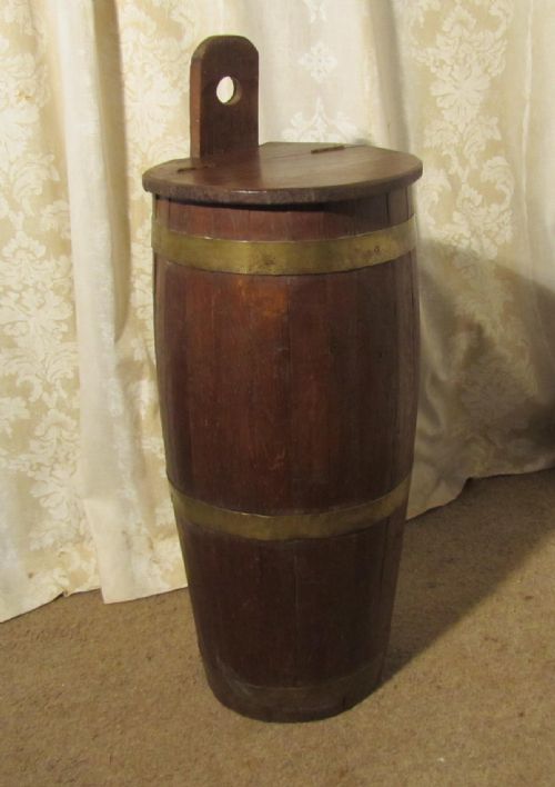 French Grape Hod Oak Barrel Stick Stand