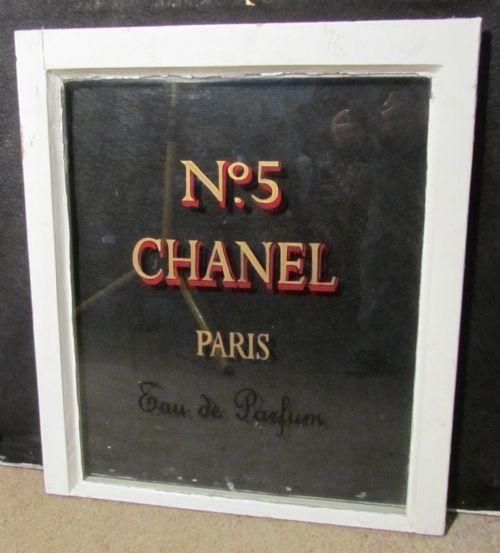 A French Sign Written Window Shop  Display
