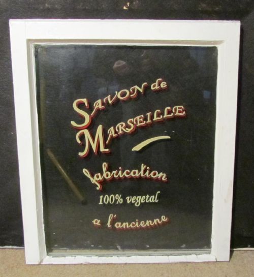 A French Sign Written Window Shop  Display