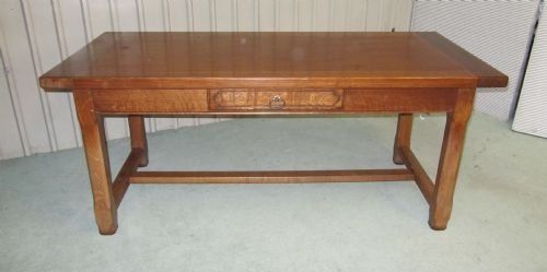 fig 1. Large French Extending Oak Dining Table