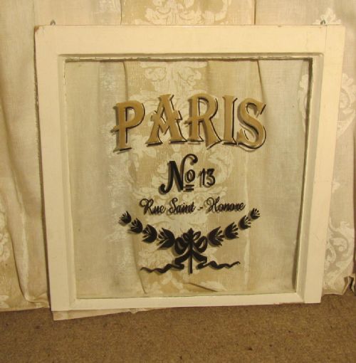 A French Sign Written Window Shop  Display