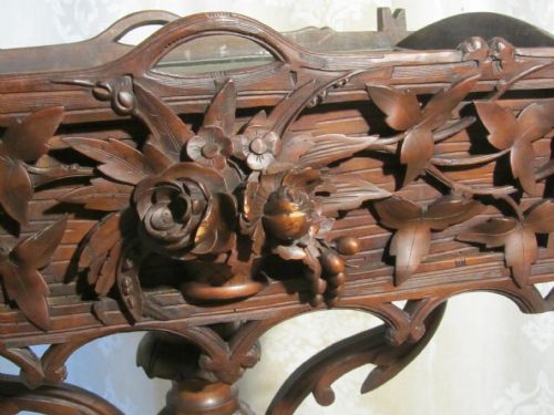 fig 1. A Black Forest Carved Walnut Planter Jardinière