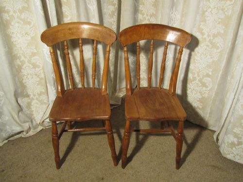 A Pair of Beech & Elm Country Kitchen Dining Chairs