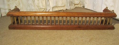 Victorian Heavy Oak and Brass Fender