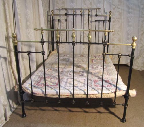 Victorian Brass and Iron Double Bed