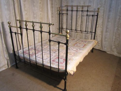 fig 1. Victorian Brass and Iron Double Bed