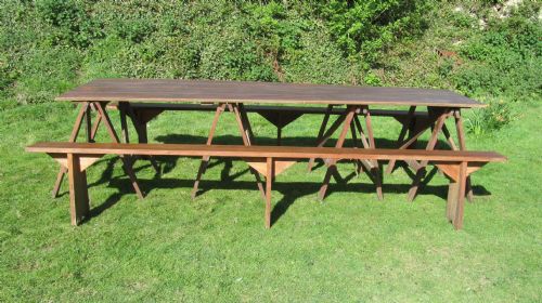 9ft Harvest Table and Benches from South West France