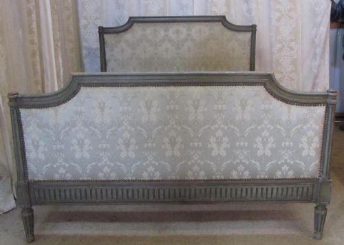 fig 1. French Upholstered King Size Double Bed, Shabby and Chic