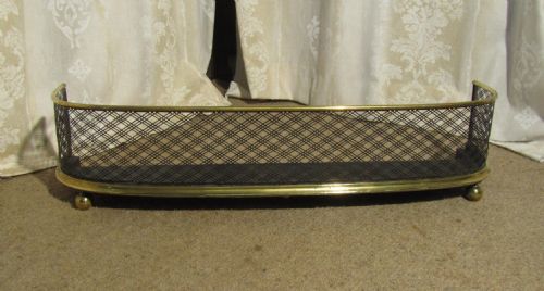 Victorian Brass and Iron Club Fender or Nursery Guard