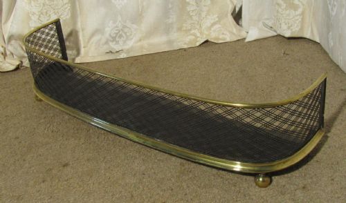 fig 1. Victorian Brass and Iron Club Fender or Nursery Guard