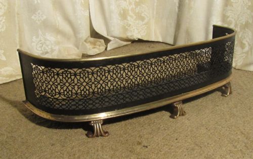 Victorian Brass and Iron Club Fender or Nursery Guard