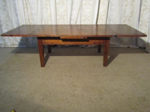 fig 1. Large French Rustic Farmhouse Extending Pine Coffee Table