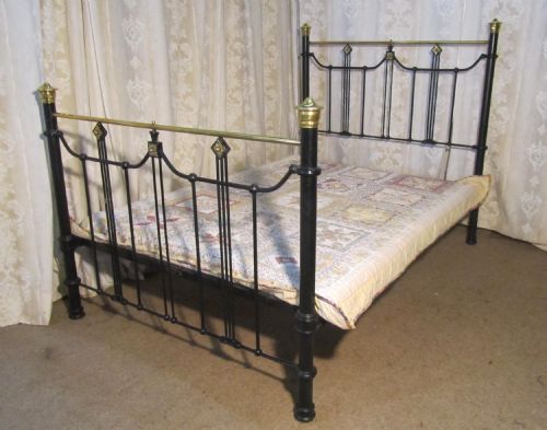 fig 1. Victorian Brass and Iron Double Bed
