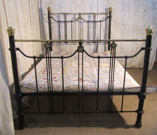 fig 2. Victorian Brass and Iron Double Bed