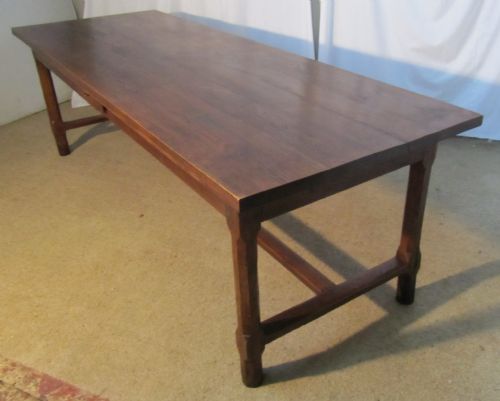 A Large 19th Century French Farmhouse Oak Dining Table from Brittany