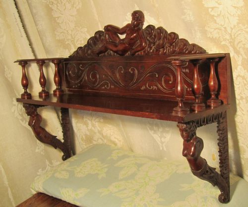 Superb Carved Fruit Wood Shelf