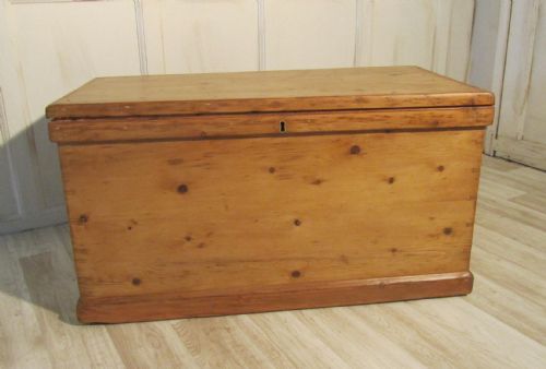 A Large Victorian Pine Blanket Box or Coffee Table