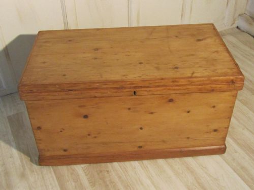 fig 1. A Large Victorian Pine Blanket Box or Coffee Table