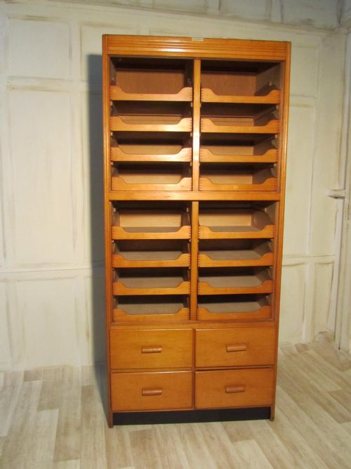 Vintage Art Deco Tall Haberdashery Cabinet, Counter Shop Display