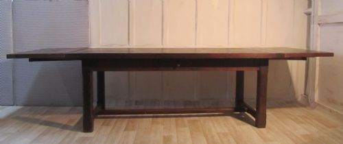 Very Heavy, Large French Extending Oak Dining Table