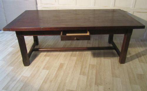 fig 2. Very Heavy, Large French Extending Oak Dining Table