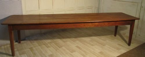 A Large French Pine Farmhouse Kitchen Table