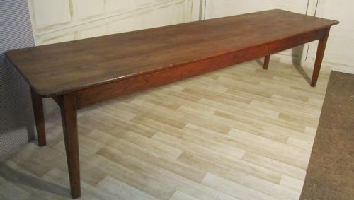 fig 1. A Large French Pine Farmhouse Kitchen Table