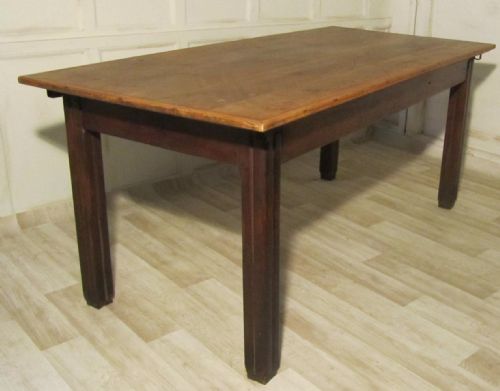 A Rustic French Elm Kitchen Table