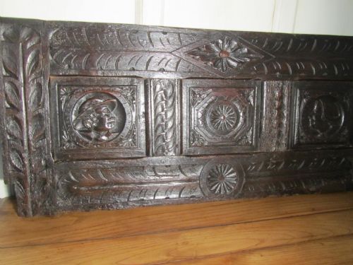 fig 1. A Pair of Superbly Carved 17th Century Oak Panels