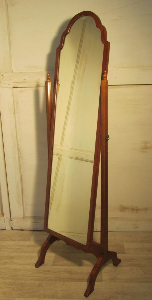 fig 1. Art Deco Golden Walnut Cheval Mirror