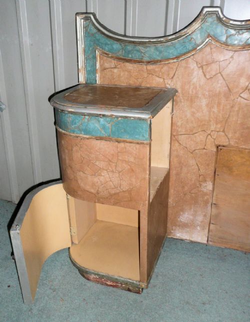 fig 2. 5FT Maples Art Deco Bed Headboard and Bedside Cupboards