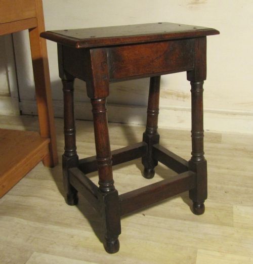 An Early 19th Century Oak Joint or Coffin Stool