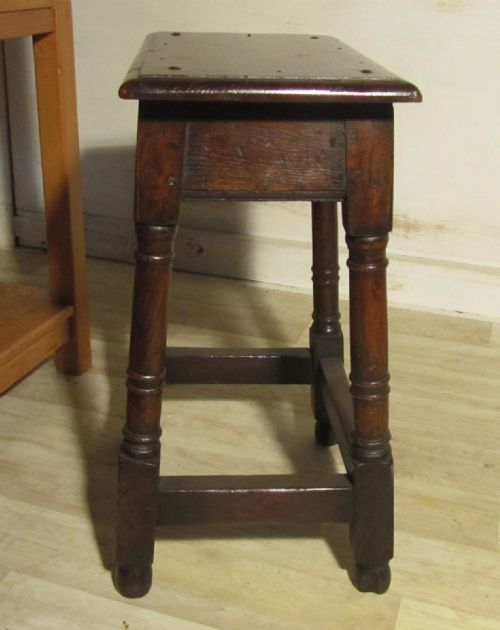 fig 1. An Early 19th Century Oak Joint or Coffin Stool