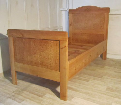 fig 1. French Pine Single Sleigh Bed Lit Bateau