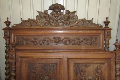 fig 3. French Carved Oak, Bedroom Set in the style of Henri II