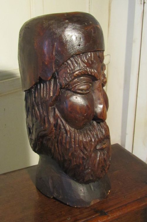 fig 1. 17th Century Carving of a Bearded Man