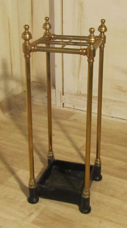 fig 1. A Victorian Brass and Cast Iron Walking Stick Stand or Umbrella Stand