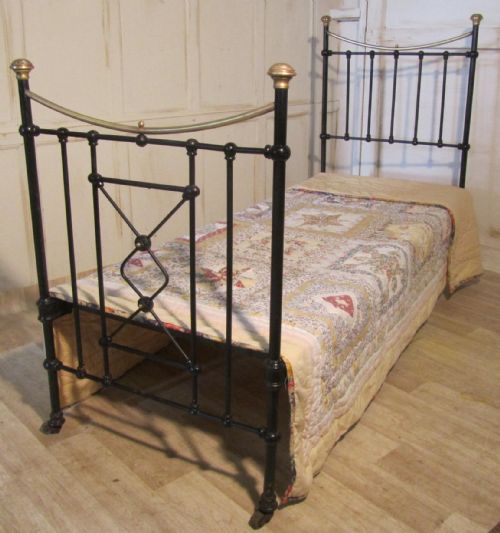 fig 1. Victorian Brass and Iron Single Bed
