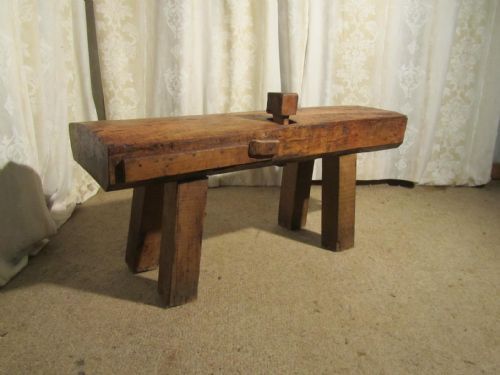 fig 1. French Farmhouse Elm Pig Bench Quirky Coffee Table