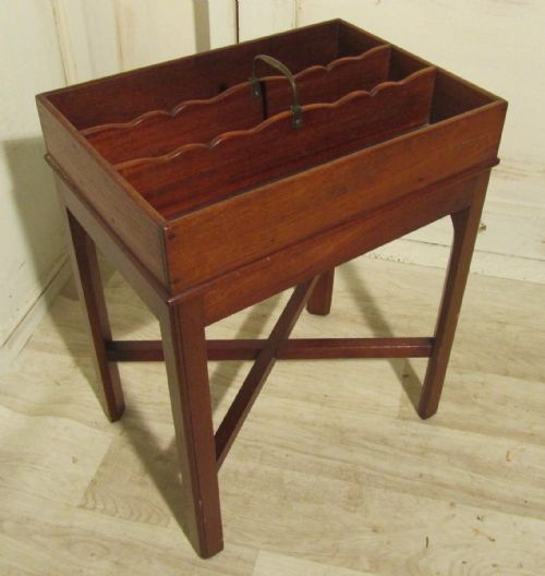fig 1. A 19th Century Mahogany Butlers Cutlery Tray, Stand