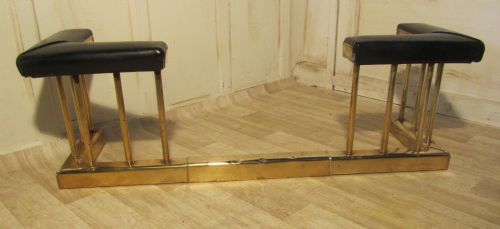 fig 1. A Victorian Brass and Leather Club Fender