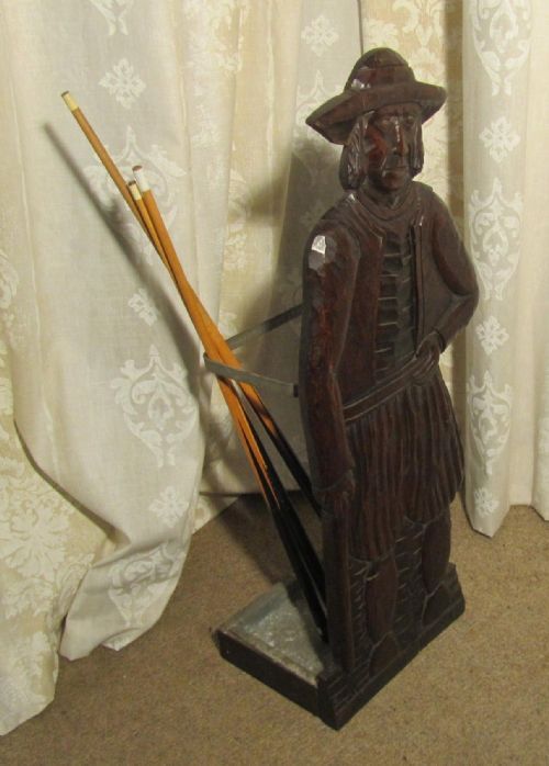 fig 1. A Breton Carved Oak Umbrella or Stick Stand
