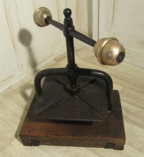 A 19th Century, Brass and Cast Iron Bookbinding Press