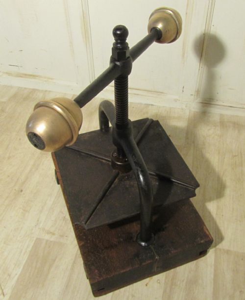 fig 1. A 19th Century, Brass and Cast Iron Bookbinding Press