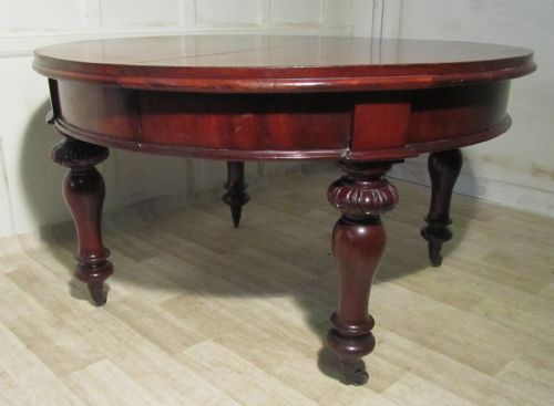 fig 1. Early Victorian Oval Wind Out Mahogany Table